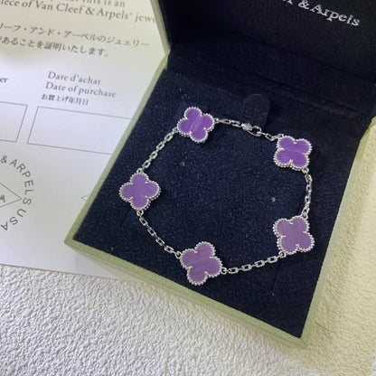 [Panda Jewelry] CLOVER 5 MOTIF VIOLET BRACELET COLLECTION