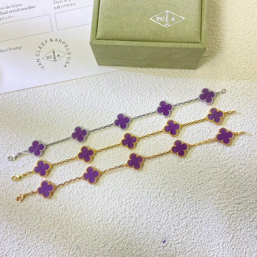 [Panda Jewelry] CLOVER 5 MOTIF VIOLET BRACELET COLLECTION