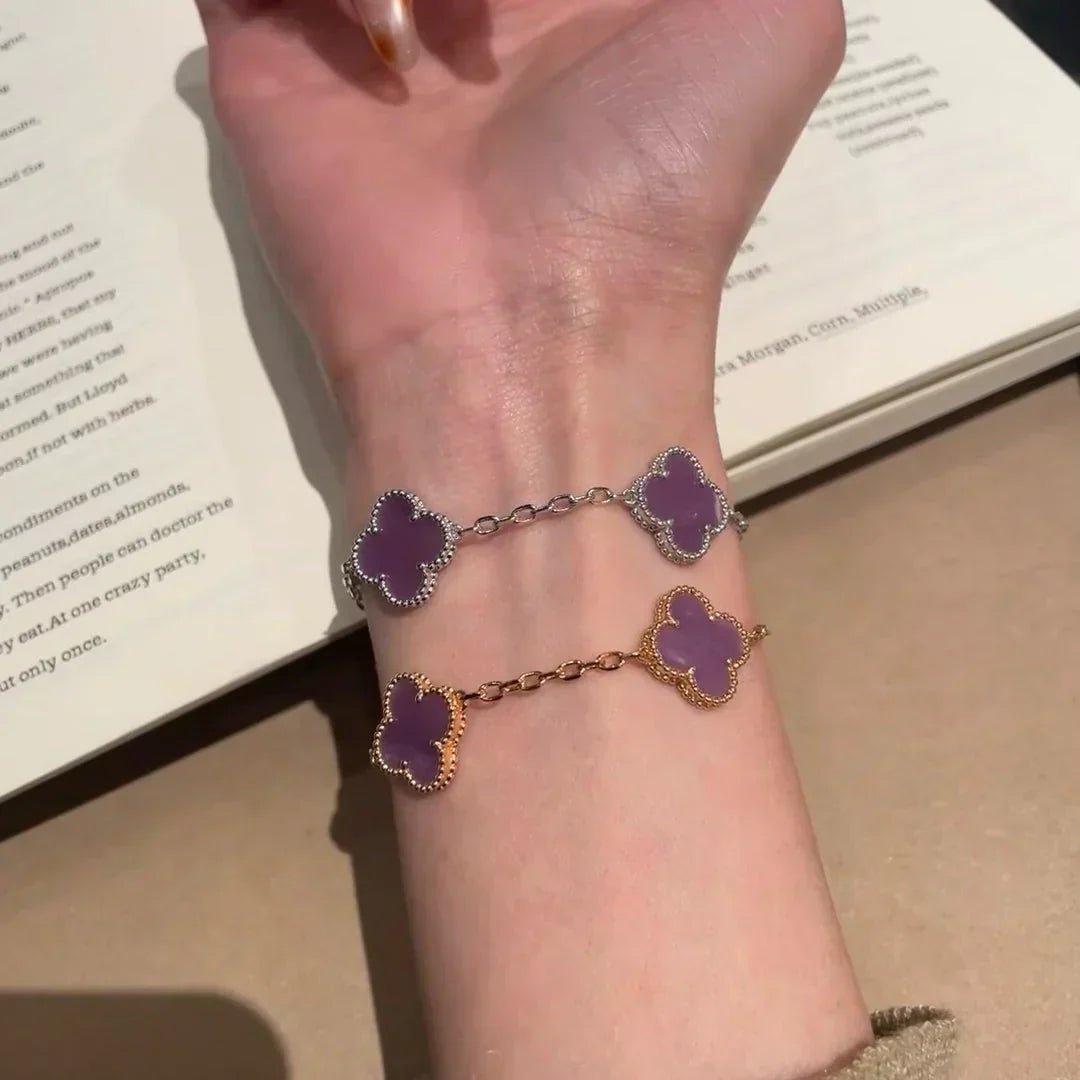 [Panda Jewelry] CLOVER 5 MOTIF VIOLET BRACELET COLLECTION