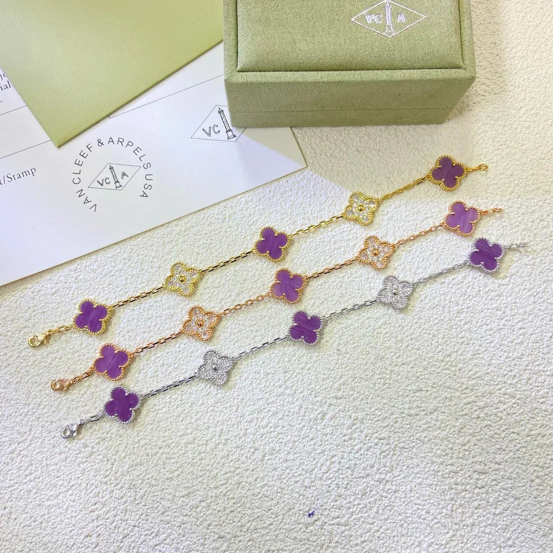 [Panda Jewelry] CLOVER 5 MOTIF VIOLET BRACELET COLLECTION