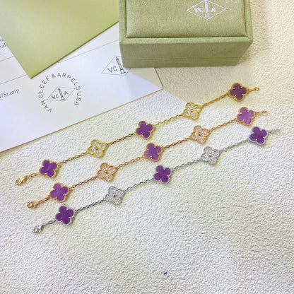 [Panda Jewelry] CLOVER 5 MOTIF VIOLET BRACELET COLLECTION