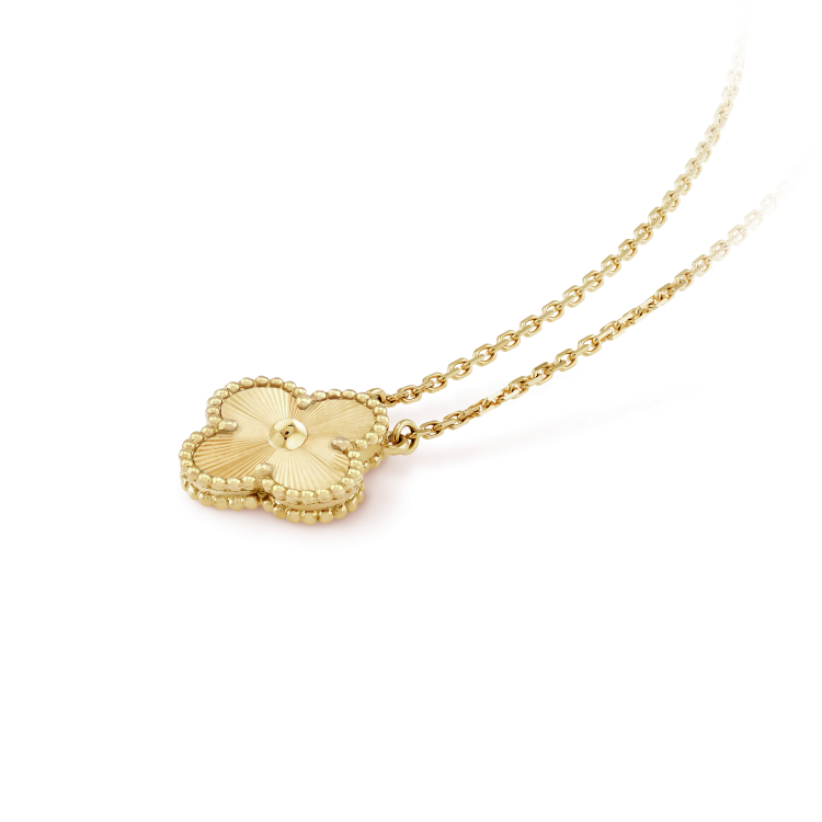 [Panda Jewelry]CLOVER 15MM LASER NECKLACE