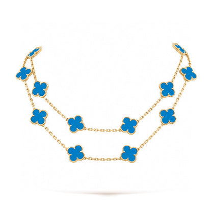 [Panda Jewelry]CLOVER 20 MOTIFS TURQUOISE GOLD