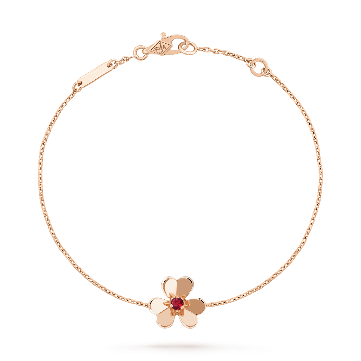 [Panda Jewelry]FRIVOLE GOLD FLOWER PINK MALACHITE BRACELET