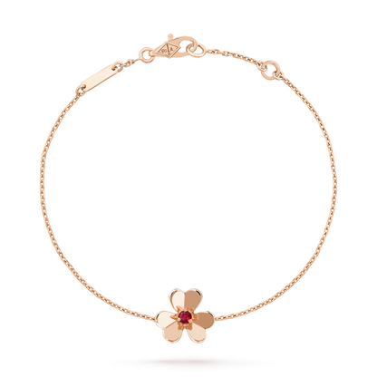 [Panda Jewelry]FRIVOLE GOLD FLOWER PINK MALACHITE BRACELET