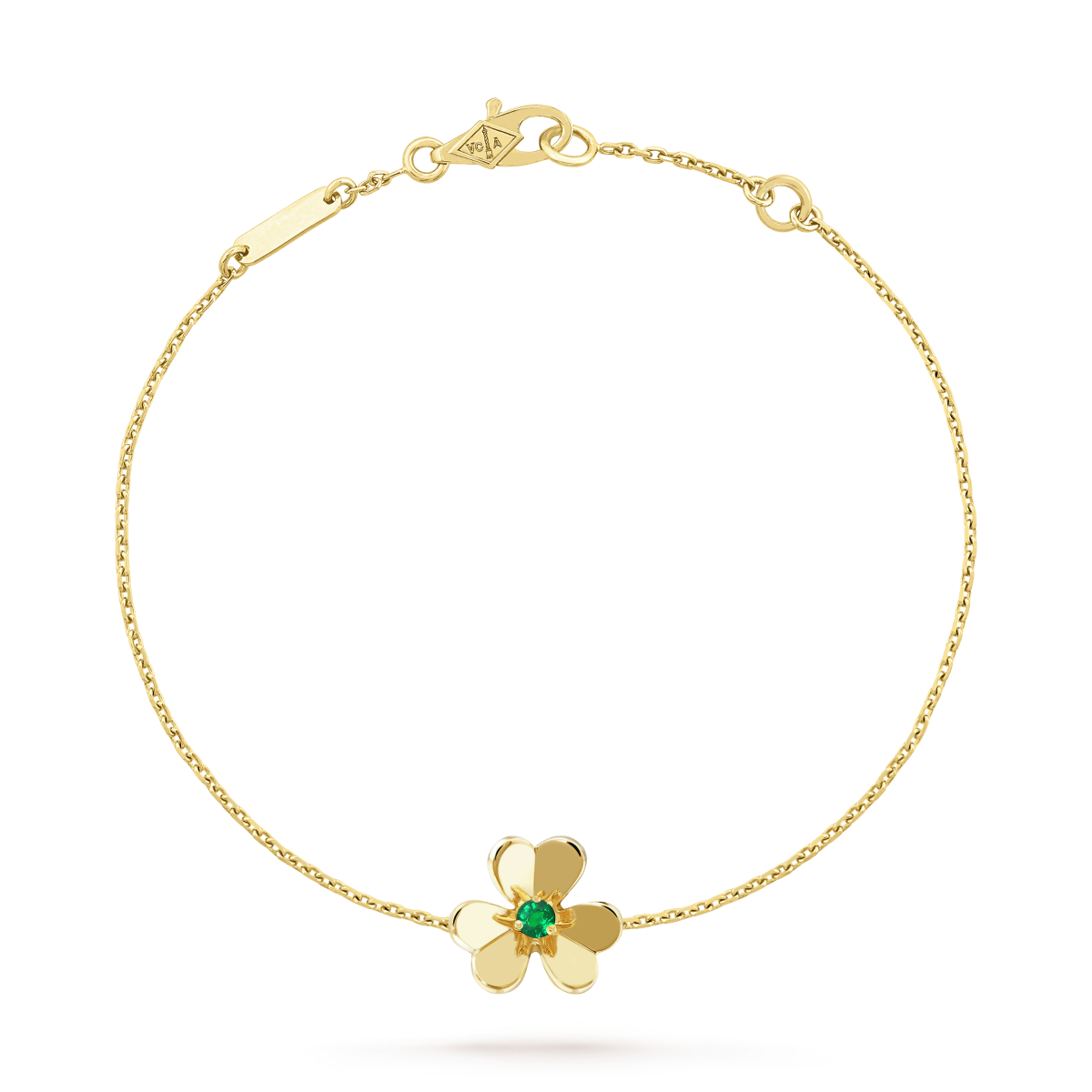 [Panda Jewelry]FRIVOLE GOLD FLOWER PINK MALACHITE BRACELET