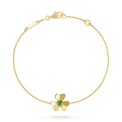 [Panda Jewelry]FRIVOLE GOLD FLOWER PINK MALACHITE BRACELET