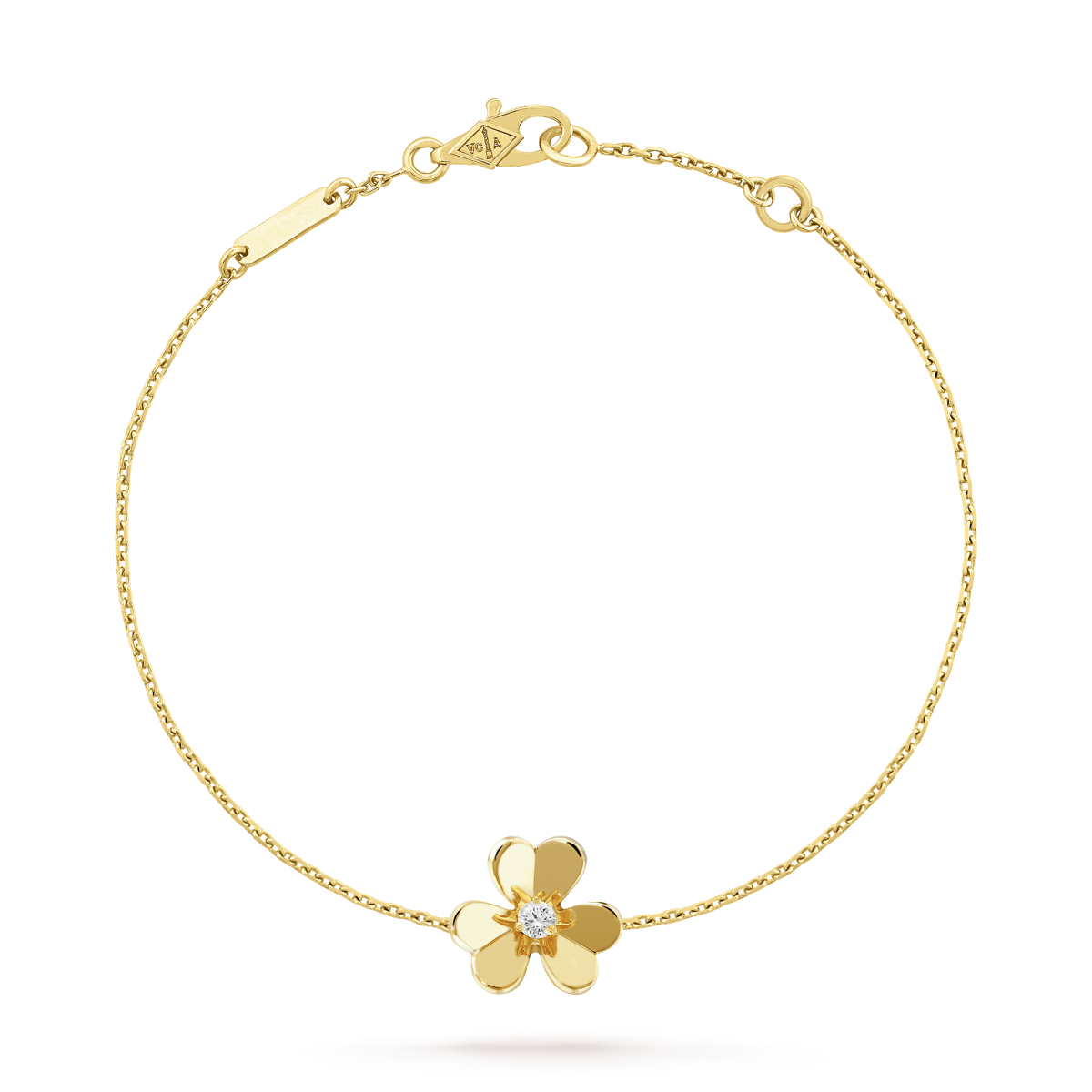 [Panda Jewelry]FRIVOLE GOLD FLOWER PINK MALACHITE BRACELET
