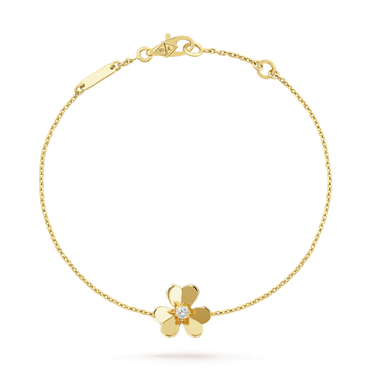 [Panda Jewelry]FRIVOLE GOLD FLOWER PINK MALACHITE BRACELET