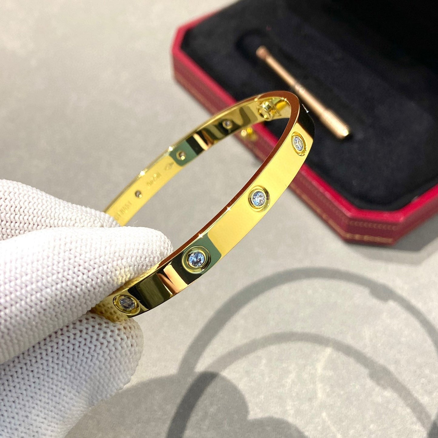 [Panda Jewelry]LOVE BRACELET 6.1MM 10 DIAMONDS