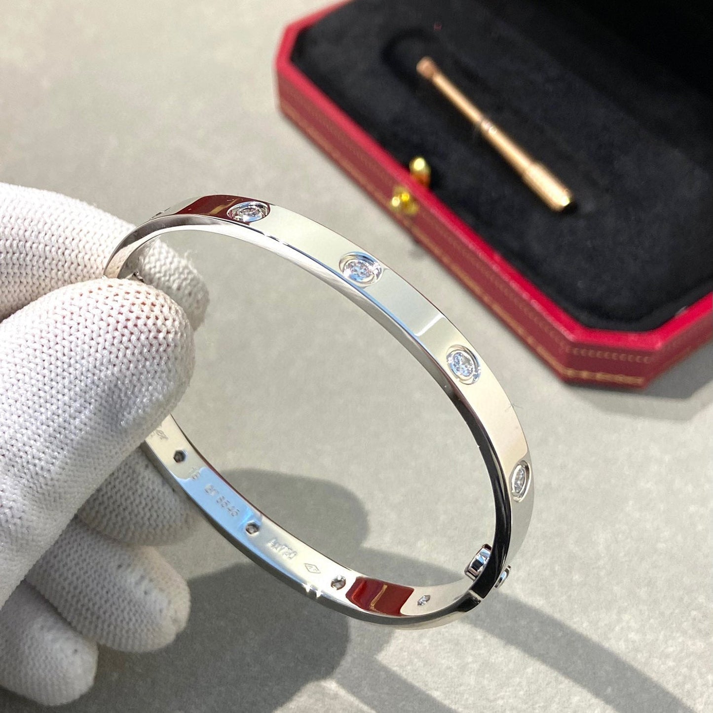 [Panda Jewelry]LOVE BRACELET 6.1MM 10 DIAMONDS