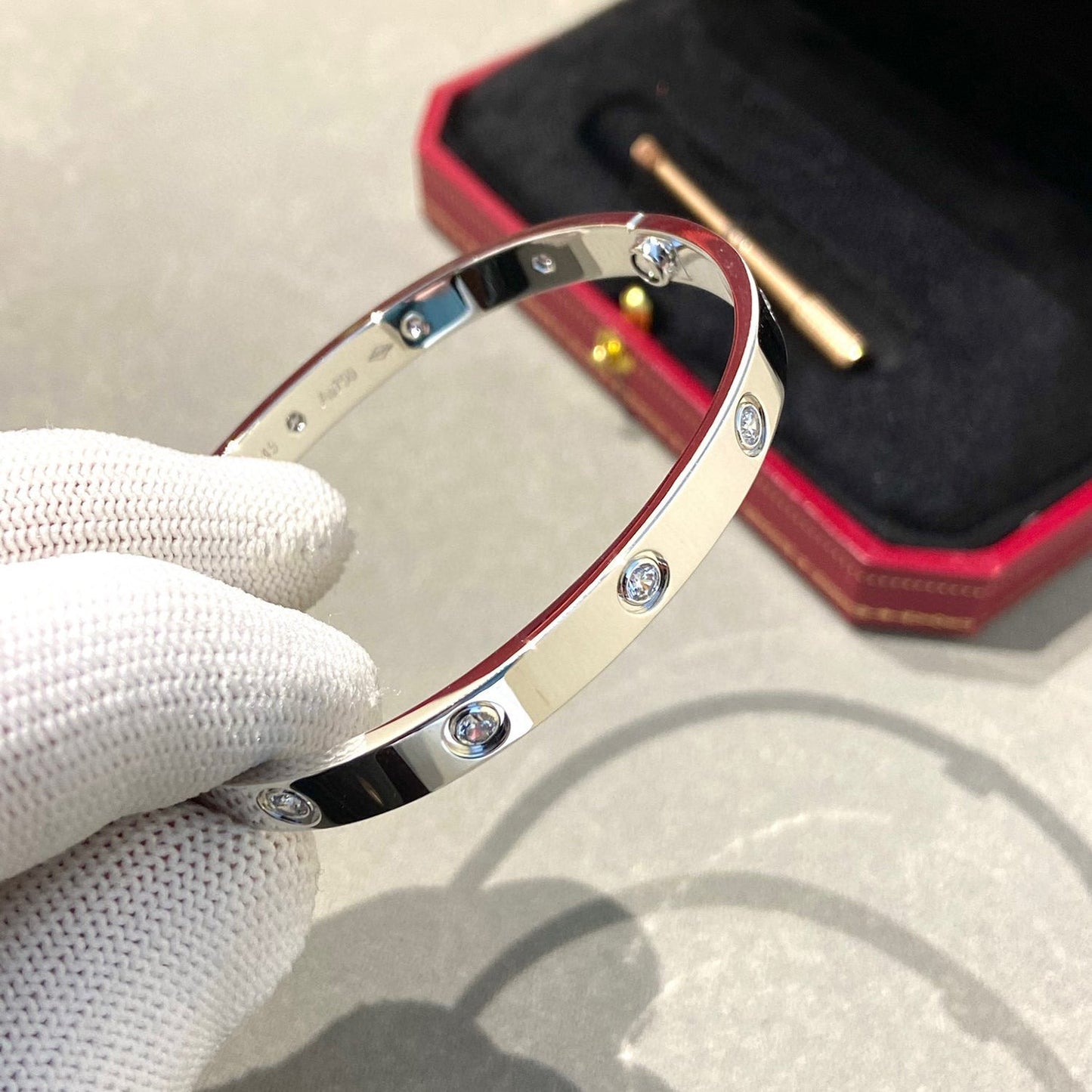 [Panda Jewelry]LOVE BRACELET 6.1MM 10 DIAMONDS
