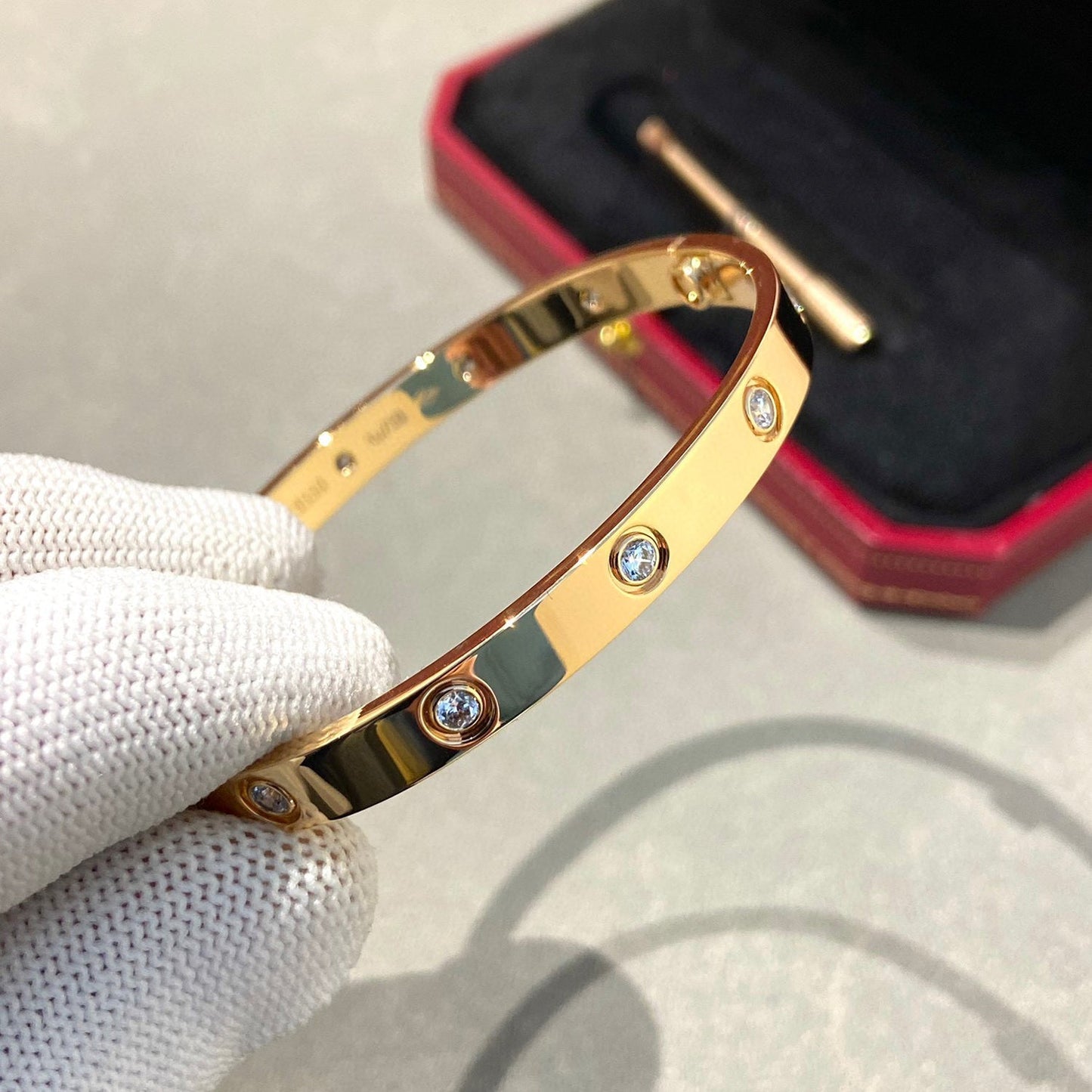 [Panda Jewelry]LOVE BRACELET 6.1MM 10 DIAMONDS