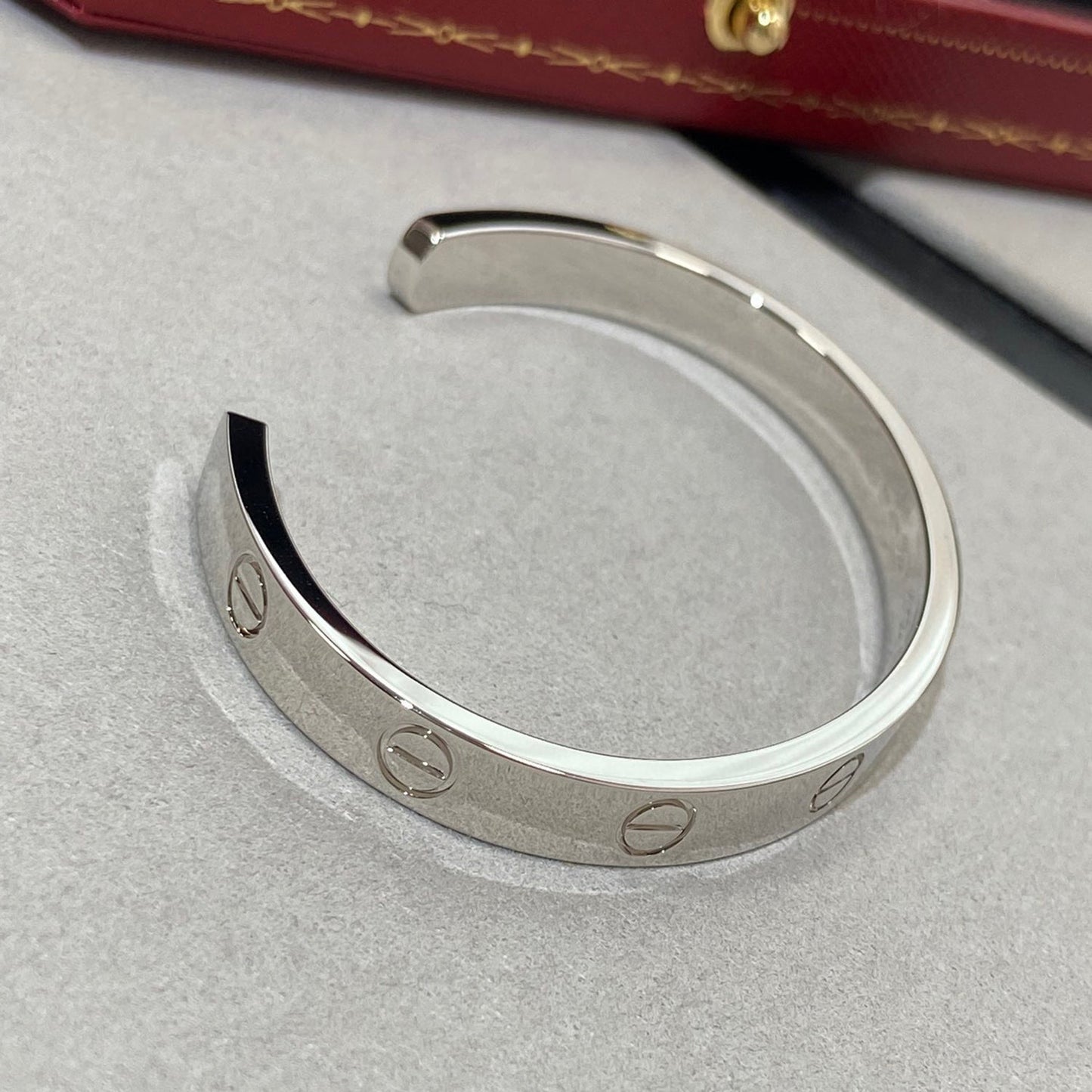 [Panda Jewelry]LOVE BRACELET 6.1MM 1 DIAMOND OPEN CUFF