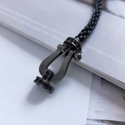 [Panda Jewelry]FORCE LARGE SERIES HORSESHOE BLACK SAMURAI BRACELET