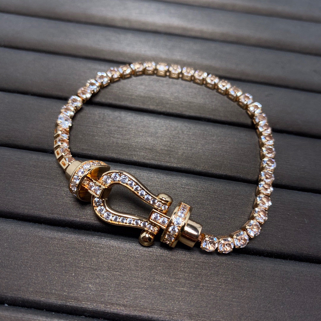 [Panda Jewelry]FORCE  HORSESHOE  DIAMOND TENNIS BRACELET