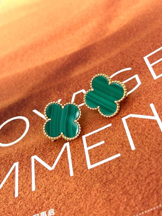 [Panda Jewelry] CLOVER LARGE (20mm) 1 MOTIFS GREENER MOP STUD EARRINGS