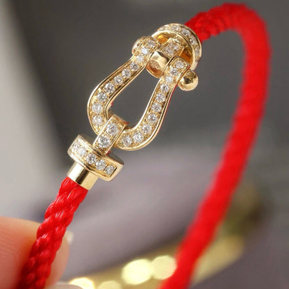 [Panda Jewelry]FORCE LARGE HORSESHOE FULL DIAMOND BRACELET ROSE GOLD