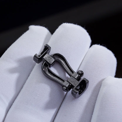 [Panda Jewelry]FORCE LARGE SERIES HORSESHOE BLACK SAMURAI BRACELET