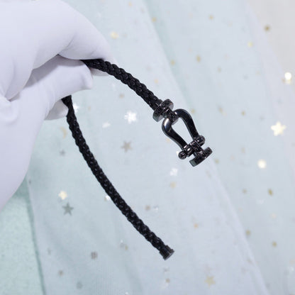 [Panda Jewelry]FORCE LARGE SERIES HORSESHOE BLACK SAMURAI BRACELET