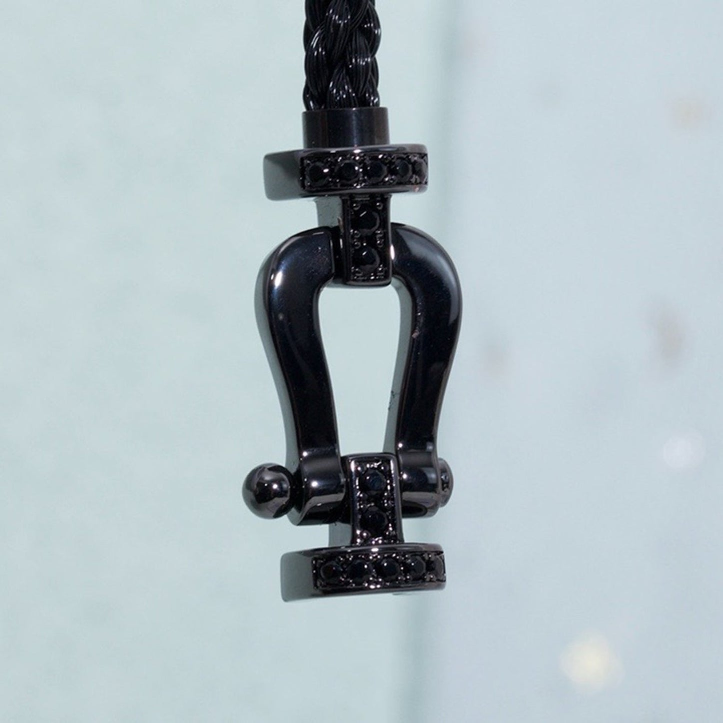 [Panda Jewelry]FORCE LARGE SERIES HORSESHOE BLACK SAMURAI BRACELET