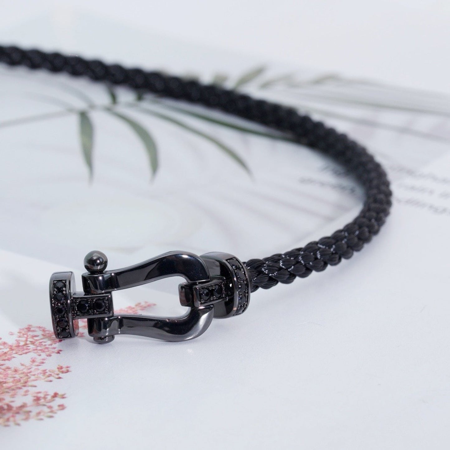[Panda Jewelry]FORCE LARGE SERIES HORSESHOE BLACK SAMURAI BRACELET