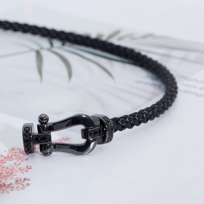 [Panda Jewelry]FORCE LARGE SERIES HORSESHOE BLACK SAMURAI BRACELET