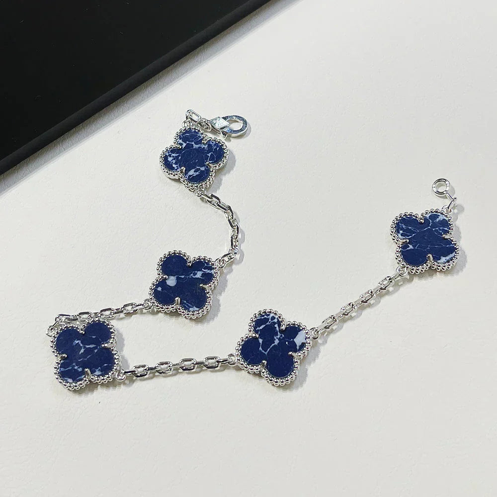 [Panda Jewelry]CLOVER 5 MOTIF PIETERSITE BRACELET COLLECTION