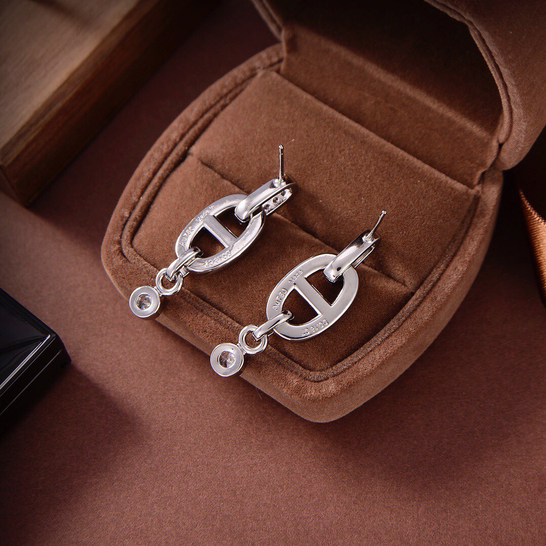 [Panda Jewelry]HM CHAINE DIAMOND EARRINGS