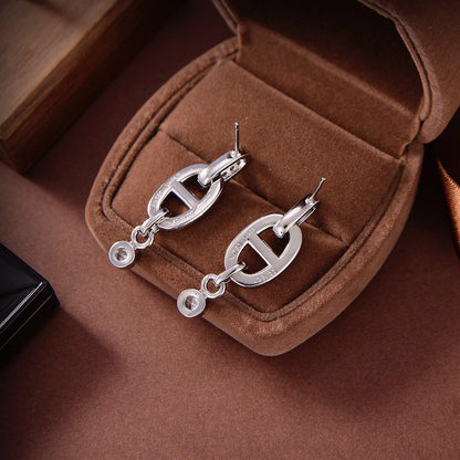 [Panda Jewelry]HM CHAINE DIAMOND EARRINGS