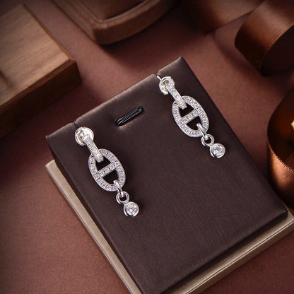 [Panda Jewelry]HM CHAINE DIAMOND EARRINGS
