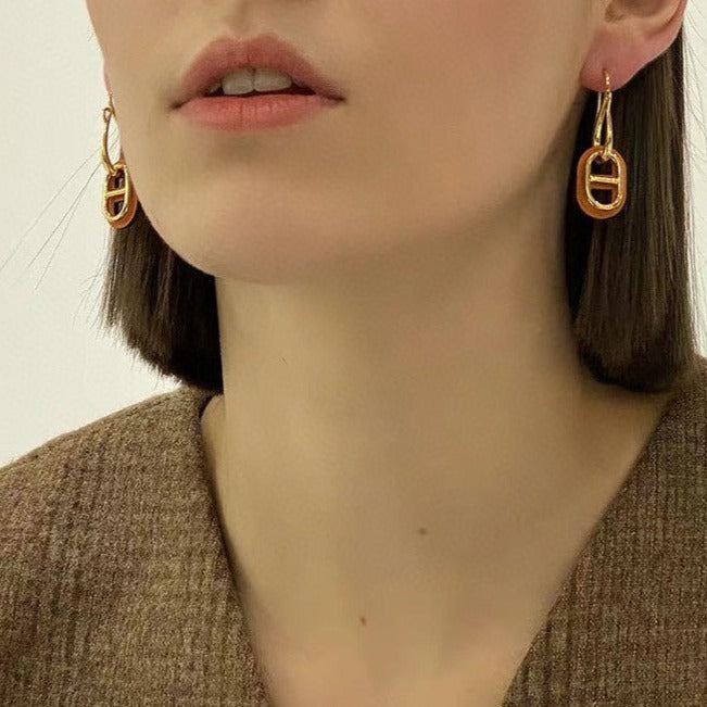 [Panda Jewelry]HM O'MAILLON GOLD EARRINGS