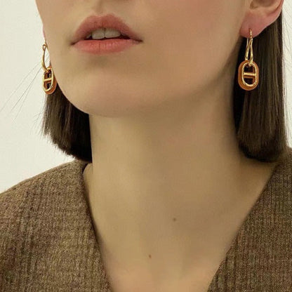 [Panda Jewelry]HM O'MAILLON GOLD EARRINGS