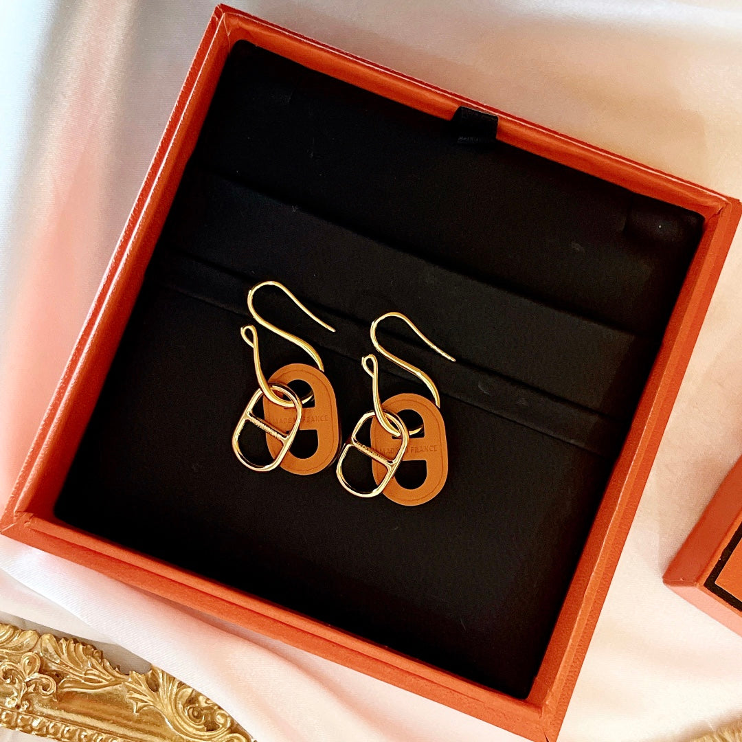[Panda Jewelry]HM O'MAILLON GOLD EARRINGS