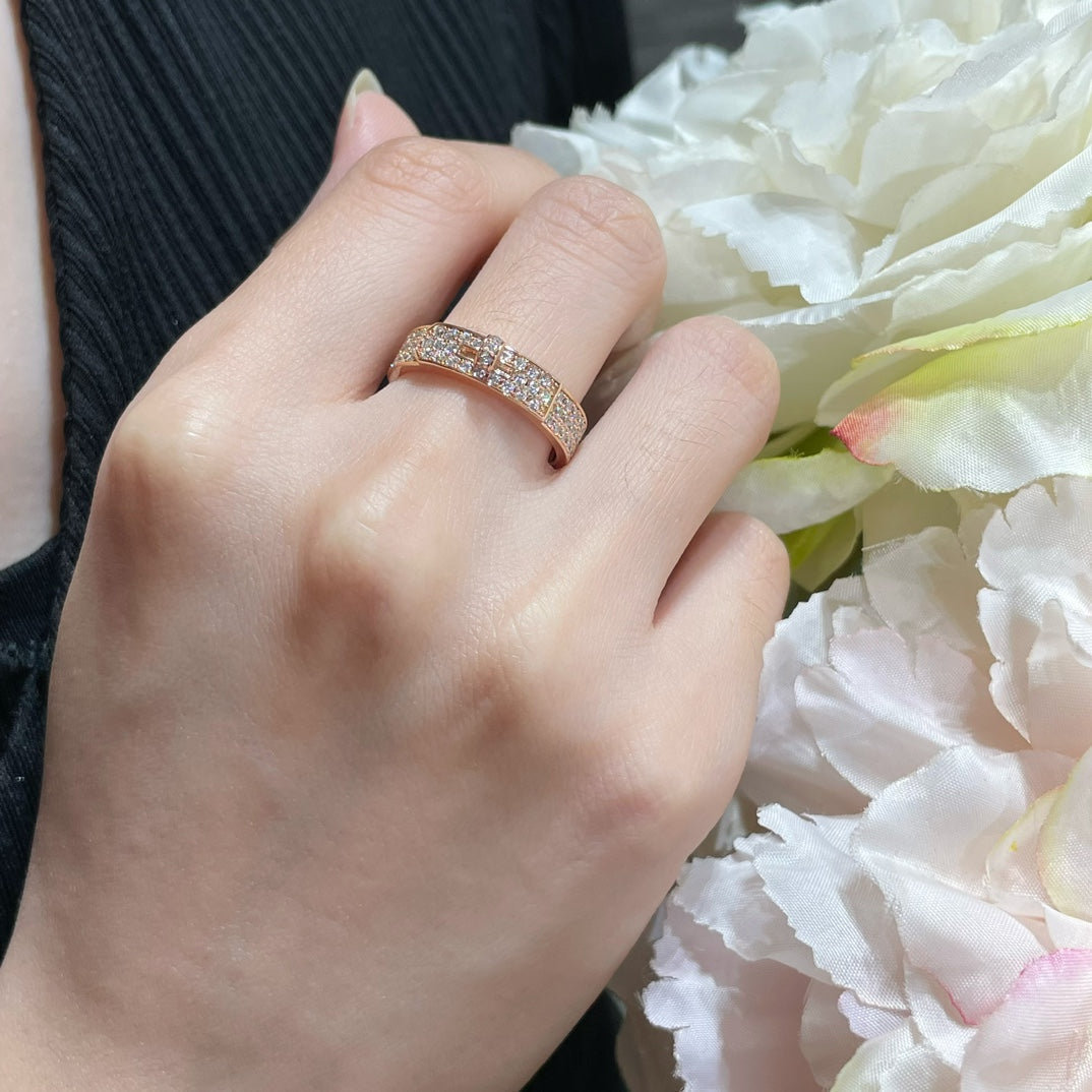 [Panda Jewelry]KELLY PINK GOLD DIAMOND RING