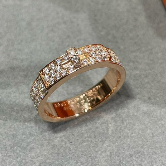 [Panda Jewelry]KELLY PINK GOLD DIAMOND RING