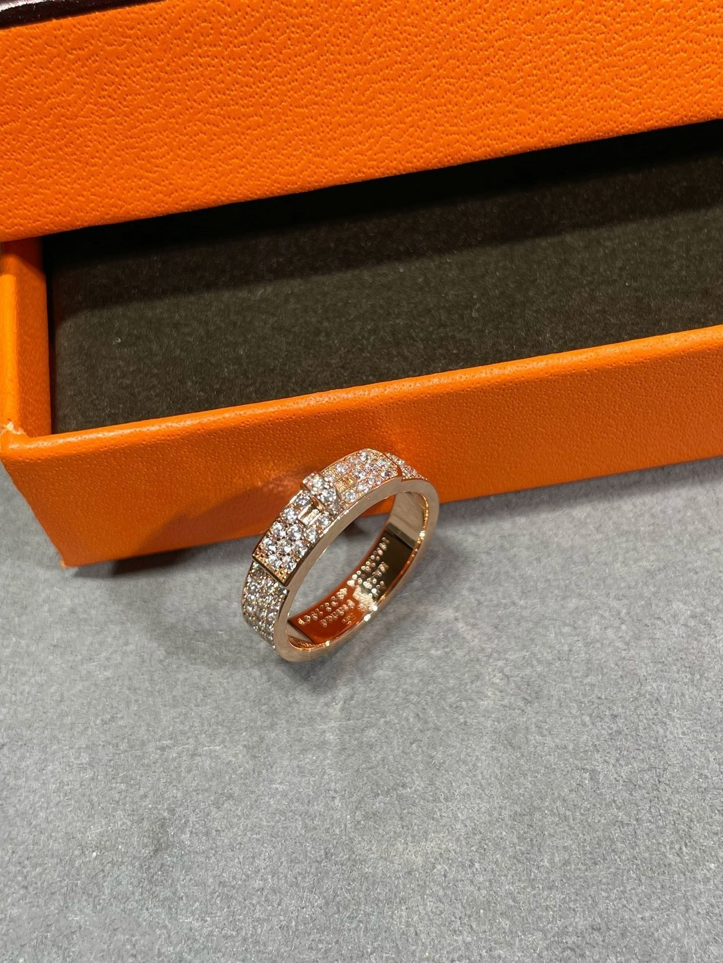 [Panda Jewelry]KELLY PINK GOLD DIAMOND RING
