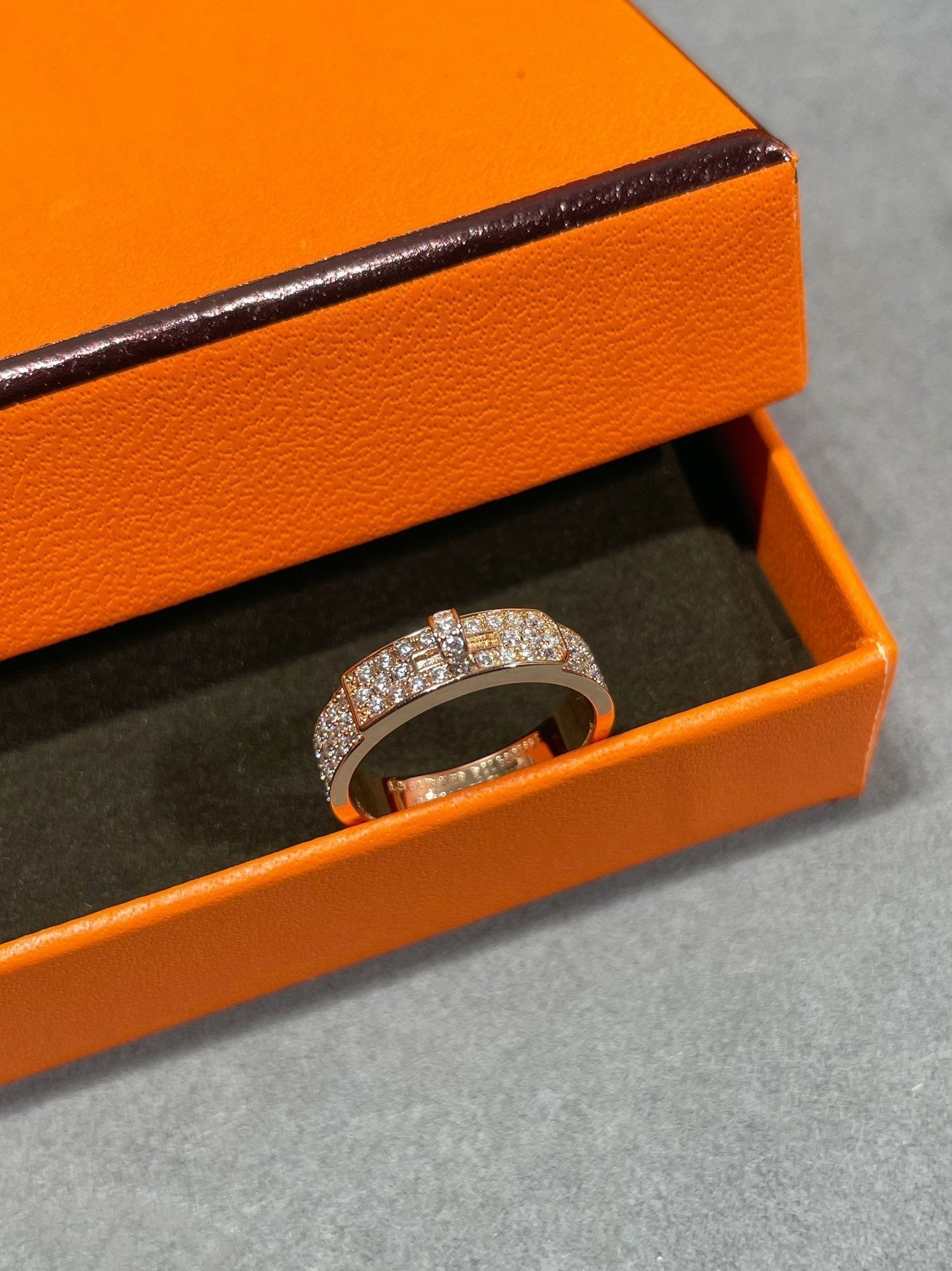 [Panda Jewelry]KELLY PINK GOLD DIAMOND RING