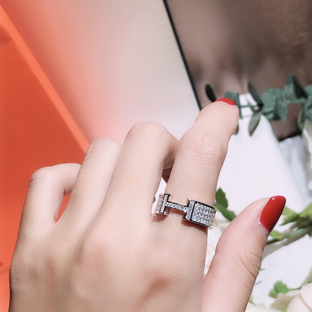 [Panda Jewelry]H RING FULL DIAMOND