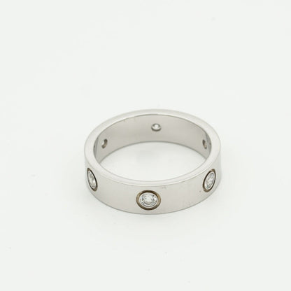 [Panda Jewelry]LOVE RING 5.5MM 6 DIAMONDS SILVER