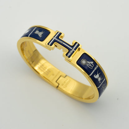 [Panda Jewelry]H BRACELET BLUE CERAMIC