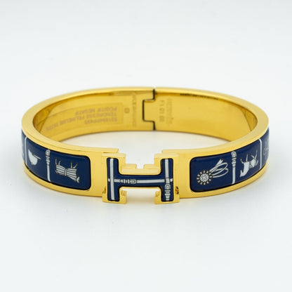 [Panda Jewelry]H BRACELET BLUE CERAMIC