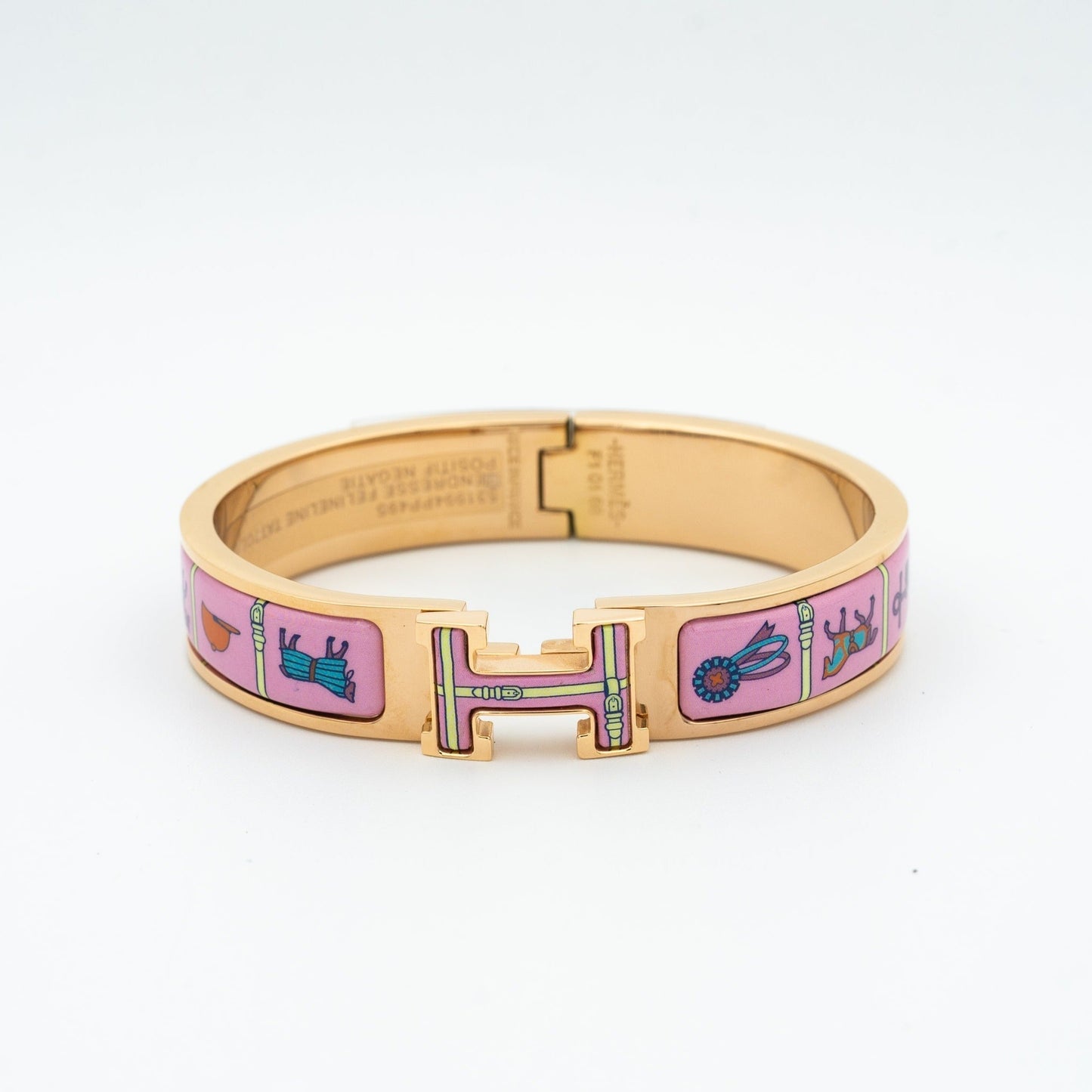 [Panda Jewelry]H PINK GOLD BRACELET PINK CERAMIC
