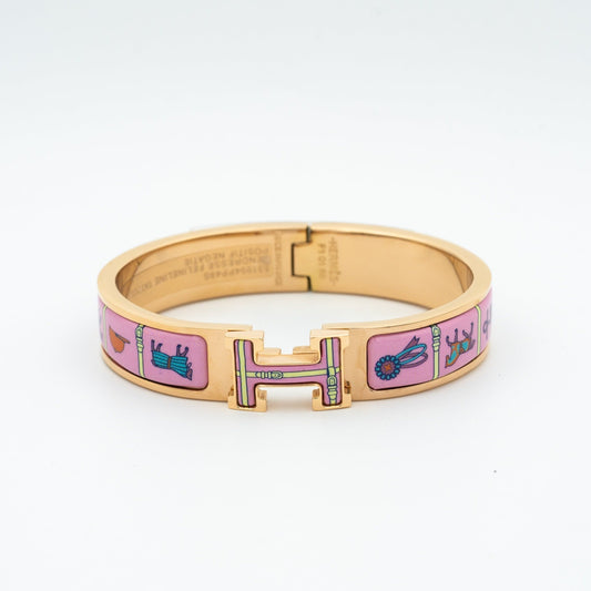 [Panda Jewelry]H PINK GOLD BRACELET PINK CERAMIC