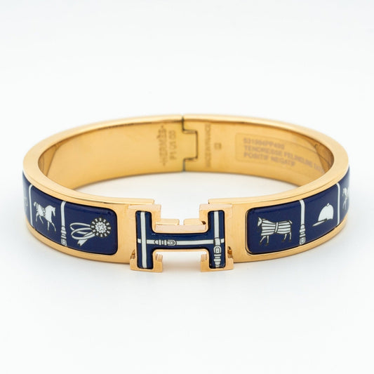 [Panda Jewelry]H BRACELET BLUE CERAMIC