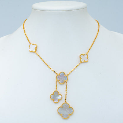 [Panda Jewelry]CLOVER MOTHER OF PEARL NECKLACE 6 MOTIF