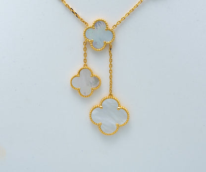 [Panda Jewelry]CLOVER MOTHER OF PEARL NECKLACE 6 MOTIF