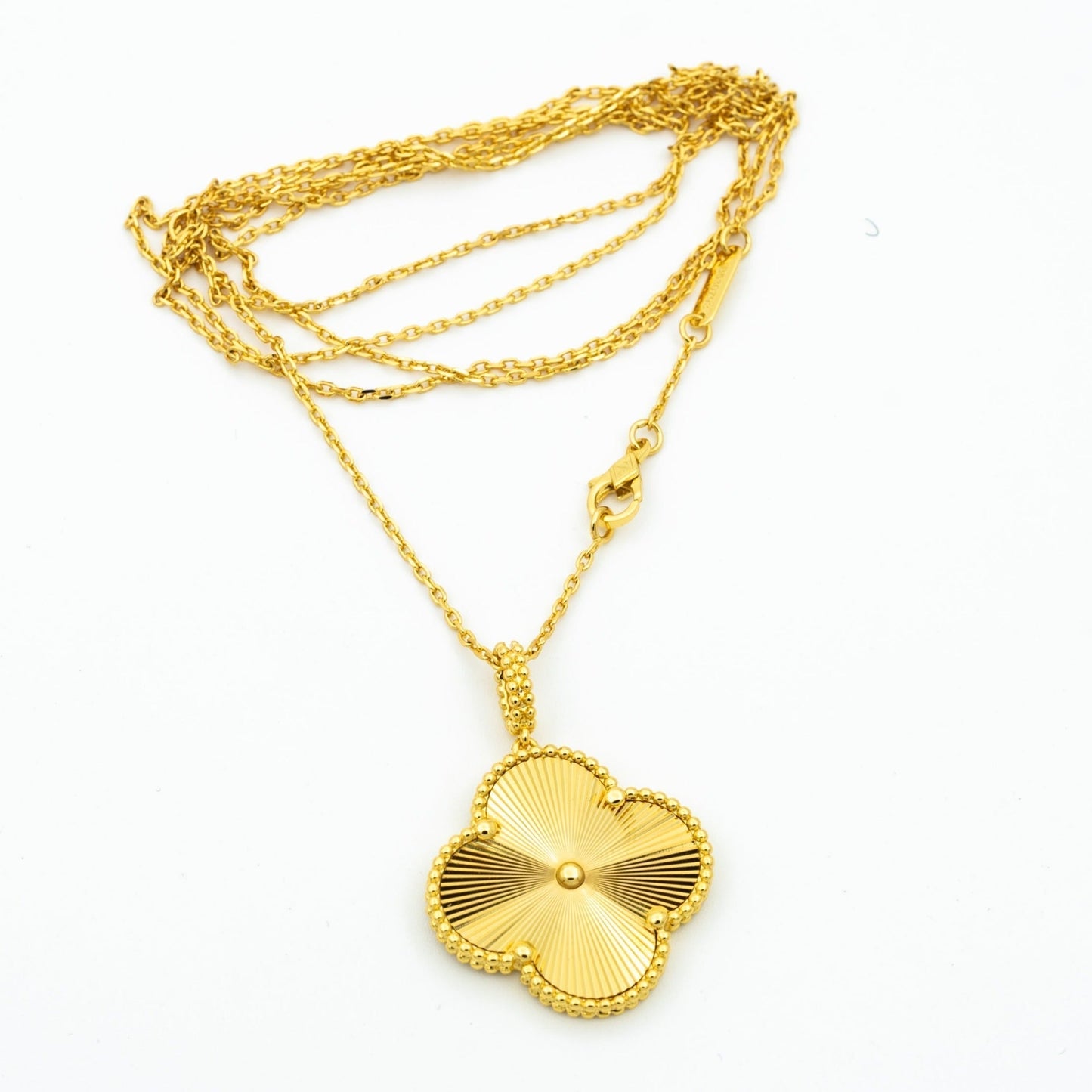 [Panda Jewelry]CLOVER 25MM PEDANT NECKLACE GOLD