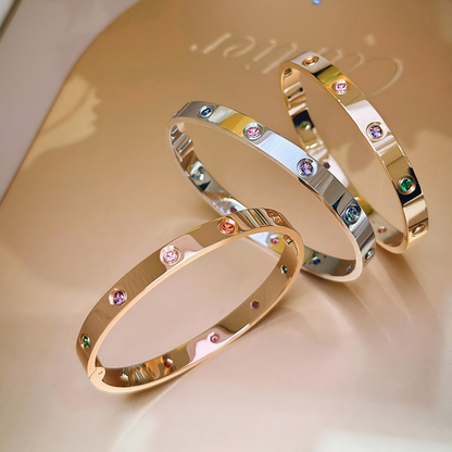 [✨Panda Jewelry💎]2026 RAINBOW LOVE BRACELET 6.1MM  10 DIAMONDS
