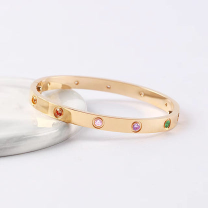 [✨Panda Jewelry💎]2026 RAINBOW LOVE BRACELET 6.1MM  10 DIAMONDS